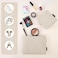MAGEFY Small Makeup Bag 2 Pcs Corduroy Makeup Bag for Purse Make Up Organizer Bag Mini Pouch with Slipin Pockets Aesthetic Preppy Stuff Beige