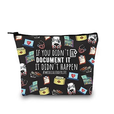 GJTIM Medical Coder Gift Clinical Coder Medical Biller Gift If You Didnt Document It It Didnt Happen Makeup Bag for Medical Billing Specialist Team MEDICALCODERLIFE