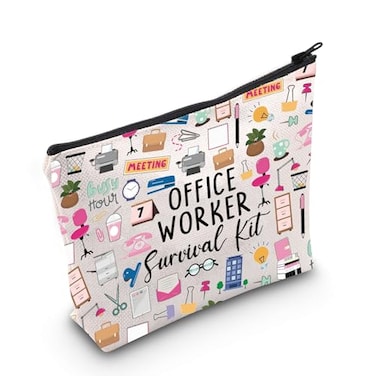 MEIKIUP Office Worker Gift Office Worker Survival Kit Admin Job Makeup Bag Office Worker Coworker Retirement Gift office worker bag