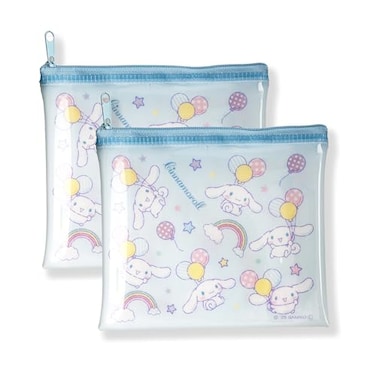 MENBLY Cute PVC Pouch 2Pack 140x120mm Featuring Kitty Pochacco Cinnamoroll Designs Small Bag Pouch for MakeupBasics Durable Stylish Pocahco Cinnamoroll Balloon