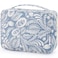 Mossio Hanging Toiletry Bag with Sturdy Hook Large Portable Cosmetic Makeup Travel Organizer for Men Women Blue Leaf