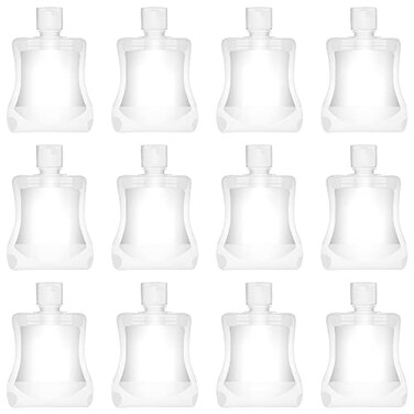 ONLYKXY 25pcs Portable Fluid Packing Bags Travel Makeup Packing Bag Refillable Empty Squeeze Pouch Plastic Stand Up Pouches Storage Bags for Lotion Shampoo Face Cream Hand Soap Flip bag 30ML