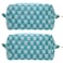 PAZIMIIK Checkered Makeup Bag for Purse Portable Zipper Make Up Pouch Small Cosmetic Case for Travel Accessories 2PCS Lake Blue
