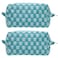 PAZIMIIK Checkered Makeup Bag for Purse Portable Zipper Make Up Pouch Small Cosmetic Case for Travel Accessories 2PCS Lake Blue