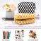 PAZIMIIK Checkered Makeup Bag for Purse Portable Zipper Make Up Pouch Small Cosmetic Case for Travel Accessories 2PCS Orange