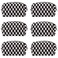 PAZIMIIK Checkered Makeup Bag for Purse Portable Zipper Make Up Pouch Small Cosmetic Case for Travel Accessories 6PCS Black