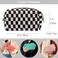 PAZIMIIK Checkered Makeup Bag for Purse Portable Zipper Make Up Pouch Small Cosmetic Case for Travel Accessories 6PCS Black