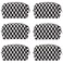 PAZIMIIK Checkered Makeup Bag for Purse Portable Zipper Make Up Pouch Small Cosmetic Case for Travel Accessories 6PCS Black