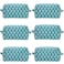 PAZIMIIK Checkered Makeup Bag for Purse Portable Zipper Make Up Pouch Small Cosmetic Case for Travel Accessories 6PCS Lake Blue