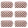 PAZIMIIK Checkered Makeup Bag for Purse Portable Zipper Make Up Pouch Small Cosmetic Case for Travel Accessories 6PCS Purple
