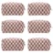 PAZIMIIK Checkered Makeup Bag for Purse Portable Zipper Make Up Pouch Small Cosmetic Case for Travel Accessories 6PCS Purple
