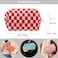 PAZIMIIK Checkered Makeup Bag for Purse Portable Zipper Make Up Pouch Small Cosmetic Case for Travel Accessories 6PCS Red