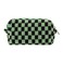 PAZIMIIK Checkered Makeup Bag for Purse Portable Zipper Make Up Pouch Small Cosmetic Case for Travel Accessories Green Black