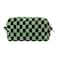 PAZIMIIK Checkered Makeup Bag for Purse Portable Zipper Make Up Pouch Small Cosmetic Case for Travel Accessories Green Black