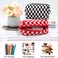 PAZIMIIK Checkered Makeup Bag for Purse Portable Zipper Make Up Pouch Small Cosmetic Case for Travel Accessories Red