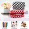 PAZIMIIK Checkered Makeup Bag for Purse Portable Zipper Make Up Pouch Small Cosmetic Case for Travel Accessories Red