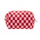 PAZIMIIK Checkered Makeup Bag for Purse Portable Zipper Make Up Pouch Small Cosmetic Case for Travel Accessories Red