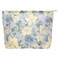 PAZIMIIK Makeup Bag Large Cotton Zipper Pouch for Purse Travel Canvas Make Up Organizer for Women CosmeticBrocade Blue