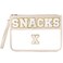 Pinkmik Chenille Letter Clear Zipper Pouch for Travel Clear Snack Bag Letter Makeup Pouch Bag for Women SnacksX