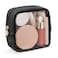 Pocmimut Clear Makeup Bag Easy to Find Mini Makeup Bag for Purse Travel Makeup Bag for Car Compact Cosmetic Pouch for Daily EssentialsBlack