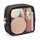 Pocmimut Clear Makeup Bag Easy to Find Mini Makeup Bag for Purse Travel Makeup Bag for Car Compact Cosmetic Pouch for Daily EssentialsBlack