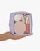 Pocmimut Clear Makeup Bag Easy to Find Mini Makeup Bag for Purse Travel Makeup Bag for Car Compact Cosmetic Pouch for Daily EssentialsPurple