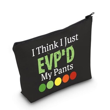 POFULL Ghost Hunting Paranormal Gift I Think I Just Evpd My Pants Cosmetic Bag Black