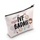 POFULL IVF Transfer Day Gift IVF Support Gift IVF Badass Cosmetic Bag Infertility Awareness Gift IVF Badass bag