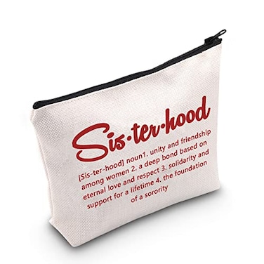 POFULL Sorority Gift Sorority Sister Makeup Bag Sorority Paraphernalia Girls Gift Red bag
