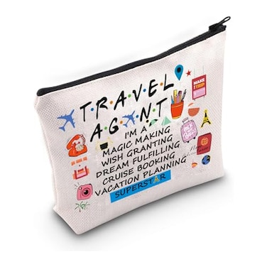 PXTIDY Travel Makeup Bag Magic Dream Cruise Vacation Pouch Makeup Cosmetic Bag with Zipper Cruise Booking Travel Gift
