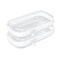 Rdttlv Thickened Clear Hard Shell Zipper CaseProfessionalGrade Plastic Clear Zipper Pencil Case Toiletry Pouch Travel Organizer Cosmetic Bag Toy Storage Bins 2PCSS