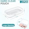 Rdttlv Thickened Clear Hard Shell Zipper CaseProfessionalGrade Plastic Clear Zipper Pencil Case Toiletry Pouch Travel Organizer Cosmetic Bag Toy Storage Bins 2PCSS