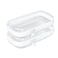 Rdttlv Thickened Clear Hard Shell Zipper CaseProfessionalGrade Plastic Clear Zipper Pencil Case Toiletry Pouch Travel Organizer Cosmetic Bag Toy Storage Bins 2PCSS