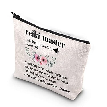 TSOTMO Reiki Master Gift Reiki Healing Teacher Appreciation Gift Zipper Pouch Makeup Bag Solves reki master