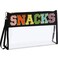 Remerry Clear Chenille Letter Makeup Bag Preppy Snack Bag Cosmetic Pouch with Wrist Strap Portable Clear Travel Organizer for Women Gift for MomBlackSnack