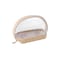 RSRSLEII Boho Small Clear PVC Waterproof Makeup Bag with handle Transparent Zipper Cosmetic Bag for Travel Beach Bag for Sun screen Skincare 04Small sizeBeige