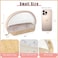 RSRSLEII Boho Small Clear PVC Waterproof Makeup Bag with handle Transparent Zipper Cosmetic Bag for Travel Beach Bag for Sun screen Skincare 04Small sizeBeige