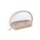 RSRSLEII Boho Small Clear PVC Waterproof Makeup Bag with handle Transparent Zipper Cosmetic Bag for Travel Beach Bag for Sun screen Skincare 04Small sizeBeige