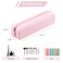 RSRSLEII Cute Silicone Makeup Brush Holder Soft Portable Cosmetic Brush Bag with Zipper Travel Makeup Brush Case01Lightpink
