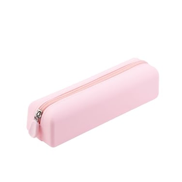 RSRSLEII Cute Silicone Makeup Brush Holder Soft Portable Cosmetic Brush Bag with Zipper Travel Makeup Brush Case01Lightpink