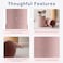 RSRSLEII Portable Makeup Brush Holder Waterproof PU Leather Travel Makeup Brush Case Bag Cup Brush Storage Dustproof Bag 01Light Pink