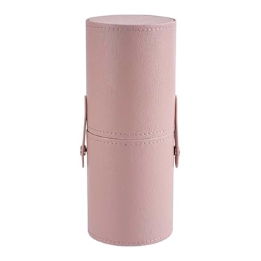 RSRSLEII Portable Makeup Brush Holder Waterproof PU Leather Travel Makeup Brush Case Bag Cup Brush Storage Dustproof Bag 01Light Pink