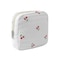 RSRSLEII Small Quilted Cosmetic Pouch for Purse Mini Cotton Makeup Bag with Compartments Cute Zipper Lipstick Holder for Women 12Cherry