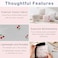 RSRSLEII Small Quilted Cosmetic Pouch for Purse Mini Cotton Makeup Bag with Compartments Cute Zipper Lipstick Holder for Women 12Cherry