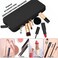 Sakolla Travel Makeup Brush Holder Silicone Makeup Brush Bag with Zipper Closure Makeup Brushes Organizer Case Washable Makeup Pouch Holder Case for Daily Work EssentialsBlack