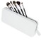 Sakolla Travel Makeup Brush Holder Silicone Makeup Brush Bag with Zipper Closure Makeup Brushes Organizer Case Washable Makeup Pouch Holder Case for Daily Work EssentialsWhite