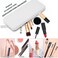 Sakolla Travel Makeup Brush Holder Silicone Makeup Brush Bag with Zipper Closure Makeup Brushes Organizer Case Washable Makeup Pouch Holder Case for Daily Work EssentialsWhite