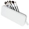 Sakolla Travel Makeup Brush Holder Silicone Makeup Brush Bag with Zipper Closure Makeup Brushes Organizer Case Washable Makeup Pouch Holder Case for Daily Work EssentialsWhite