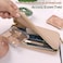 Sakolla Travel Zipper Makeup Brushes Bag Silicone Large Makeup Brush Holder Women Pouch Case for Daily Work EssentialsKhaki