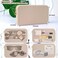 Sakolla Travel Zipper Makeup Brushes Bag Silicone Large Makeup Brush Holder Women Pouch Case for Daily Work EssentialsKhaki